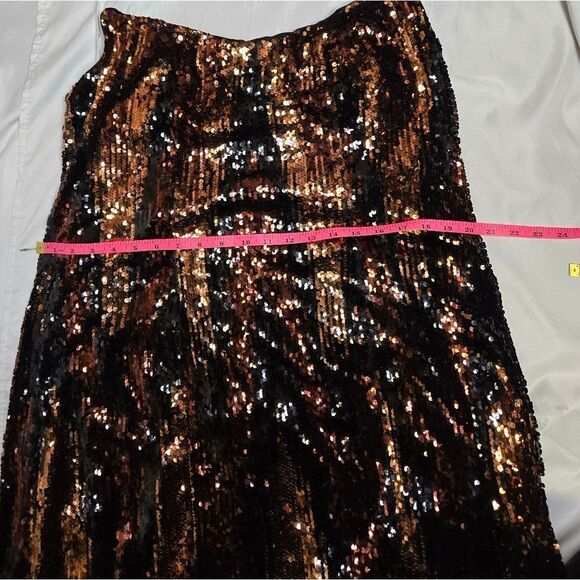 ANTHROPOLOGIE sequined strapless party NYE mini dress plus size 16 - Picture 9 of 13